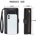 thumbnail image 4 of Wolfrail Women Wallet Large Capacity Leather Wallet Blocking Zip Around Purse, 4 of 5