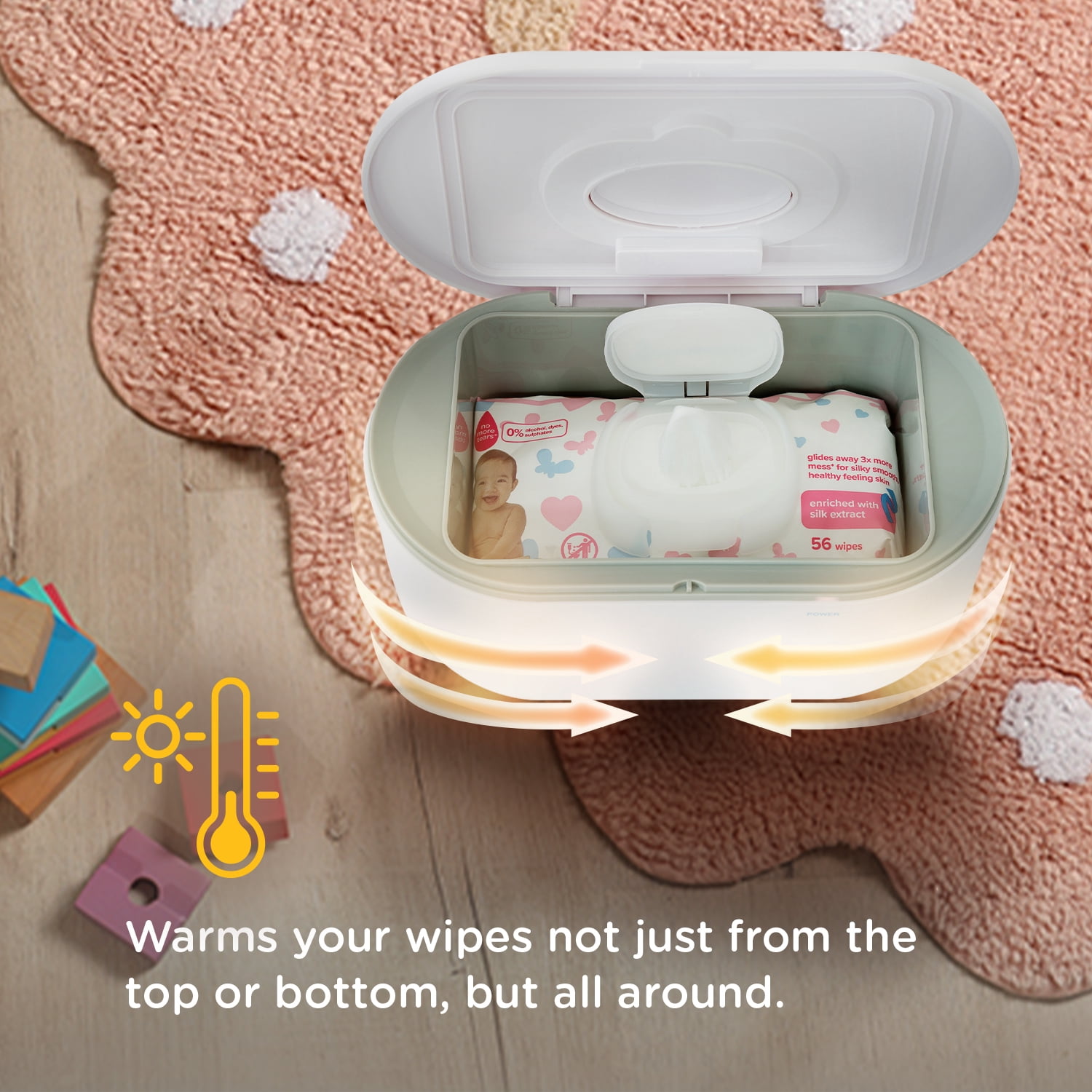 EVLA’S Baby Wipe Warmer and Baby Wet Wipes Dispenser, Large Capacity Baby Wipes Holder and Dispenser, Newborn Essentials for Baby Nursery Baby Supplies