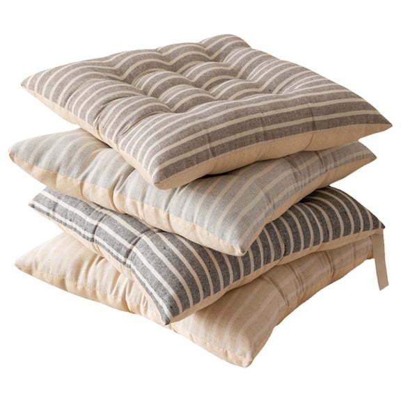 Stripe Square Chair Cushion, Outdoor Patio Seat Back Cushion Dining Chairs Pad for Autumn Winter Office Kitchen