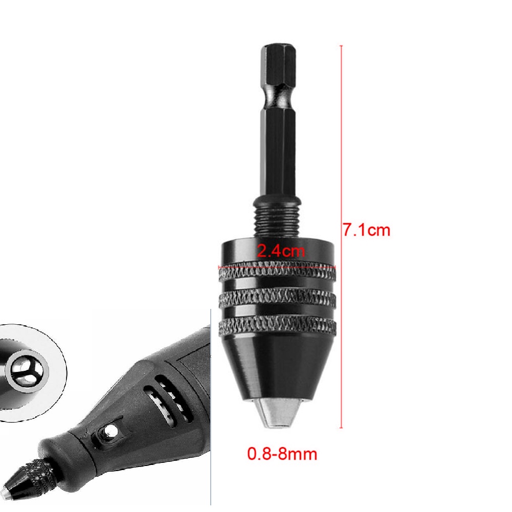 1/4 Keyless Chuck Conversion Hex Shank 