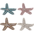 thumbnail image 1 of 4 parches de lentejuelas con diamantes de imitación y estrellas de mar brillantes para decoración, parche de tela con estrellas de mar para coser, apliques de concha de estrella de mar, 1 of 7