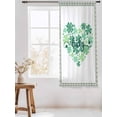 thumbnail image 3 of Sheer Curtains 72 Inches Long, St Patrick's Day Semi Sheer Curtains Light Filtering Window Treatment, Watercolor Lucky Shamrocks Heart Privacy Voile Drapes for Living Room Bedroom 52x72 Inch, 3 of 7