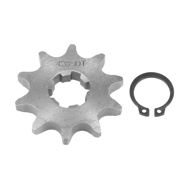 Unique Bargains 428 Chain 10 Tooth 17mm Motorcycle Front Engine Sprocket Titanium Tone for ATV Dirt Bike