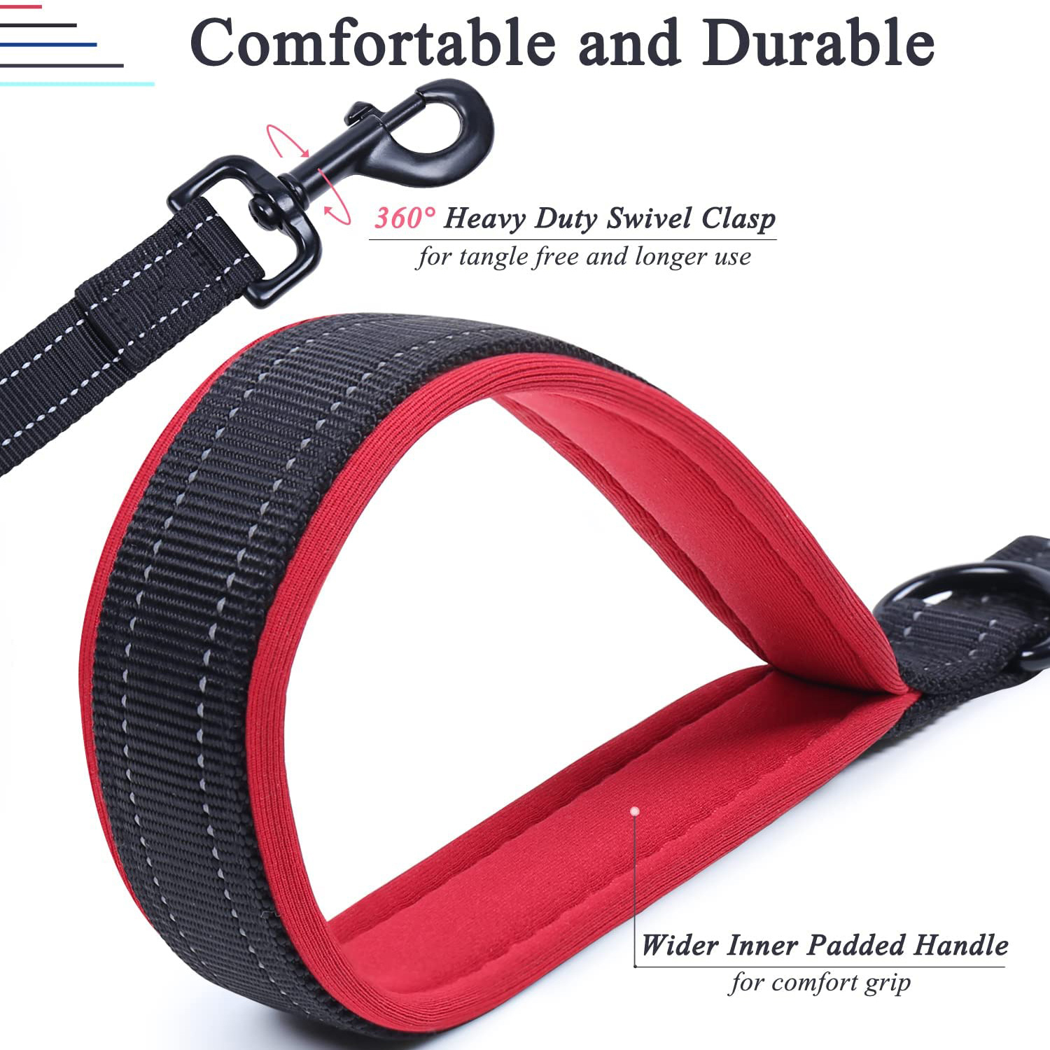 Percen Padded Double Handle Dog Training Leash photo 5