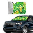 thumbnail image 4 of XMXY Car Sun Shade Windshield, Acid Green Marble Texture Automotive Front Window Sun Visor for Cars SUV Trucks, Small Size, 4 of 8