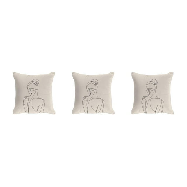 Transemion Throw Pillows Cover Soft And Durable For Home Decoration Easy To Clean Polyester Cushion Cover Pillow Cover Fit W0134-1 3Set