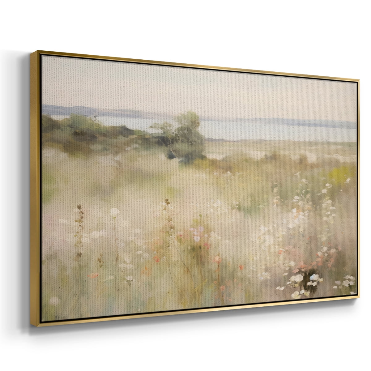 Vintage Landscape-I By Wexford Home Framed in Gold Wood Gallery Wrapped Canvas 17 in. x 25 in.