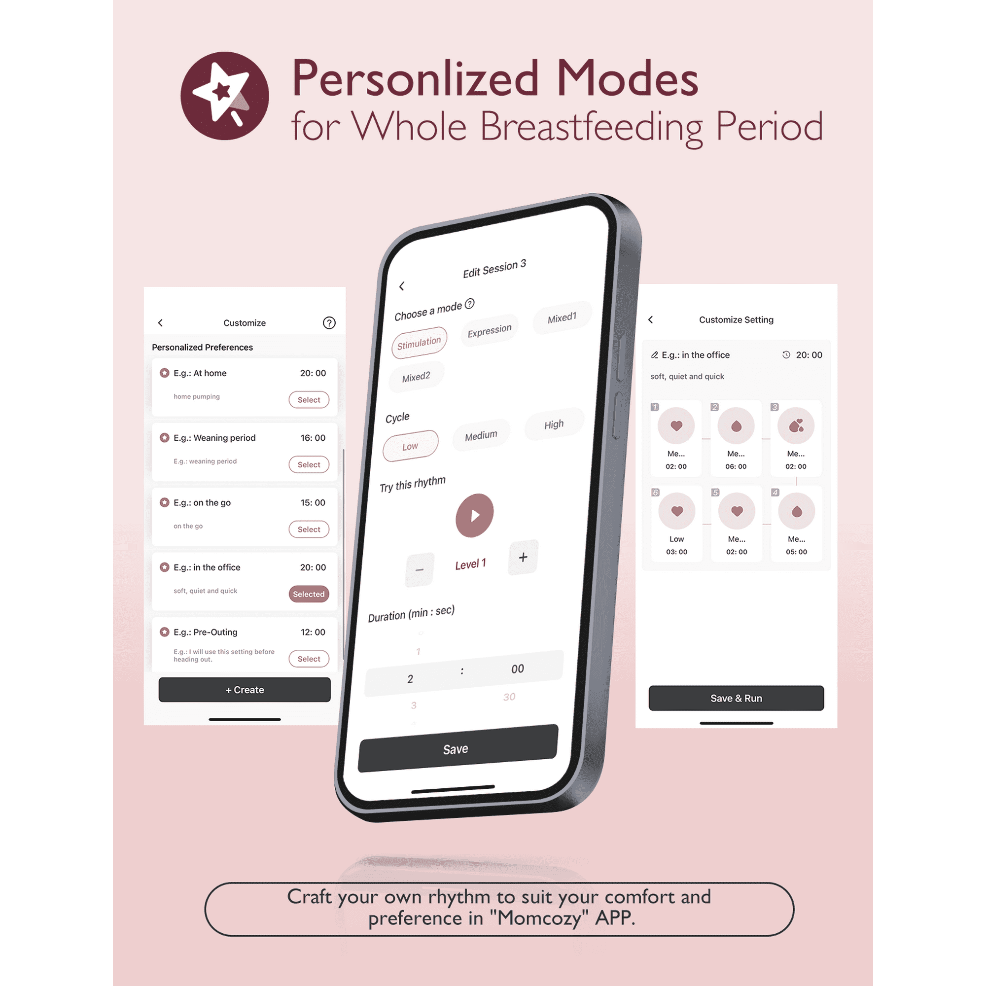 Momcozy Breast Pump Hands Free Upgraded Mobile Flow, M9 App Discreet Control Personalized Multi-Modes & 15 Levels, 1 Pack