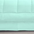 thumbnail image 3 of DNG Creations 3 Piece Box Stitched Striped Pattern Comforter 100% Egyptian Cotton Quilt Cover 800 TC All Season 550 GSM ( Oversized Queen Size ) Stripe Auqa Blue Colour, 3 of 5