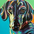 thumbnail image 2 of Vitaletti, Carolee 12x12 Gold Ornate Wood Framed with Double Matting Museum Art Print Titled - Painted Dachshund I, 2 of 4