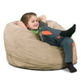 thumbnail image 1 of Ultimate Sack 30-Inch Kids Bean Bag Chair Oversized Foam Seat, Camel Suede Cover, 1 of 6