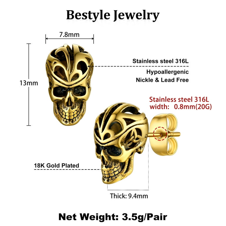 Skull hot sale earrings walmart