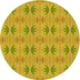 thumbnail image 1 of Ahgly Company Indoor Round Patterned Dark Golden Rod Brown Area Rugs, 3' Round, 1 of 6