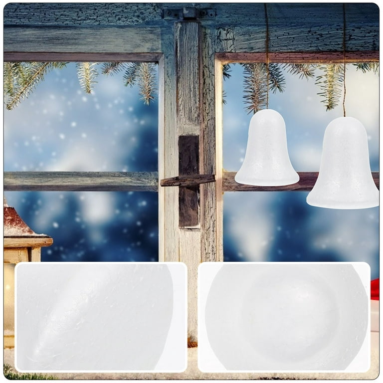 6 pcs 6 Foam Bells Crafts DIY Arts Wholesale Supplies - White