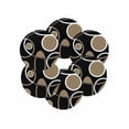 thumbnail image 7 of 15 Inch Round Placemats Set of 6, Black Brown Non Slip Heat Insulation PP Table Mats, White Circle Modern Minimalist Geometric Washable Place Mats for Kitchen Dining Party Table Decor, 7 of 7