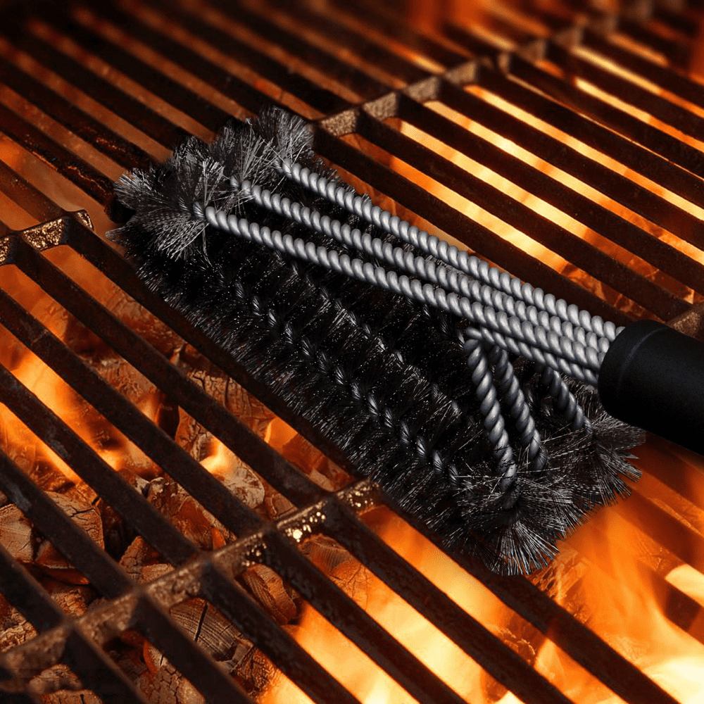 Yesker BBQ Grill Brush18" 3 Stainless Steel Brushes in 1 Best