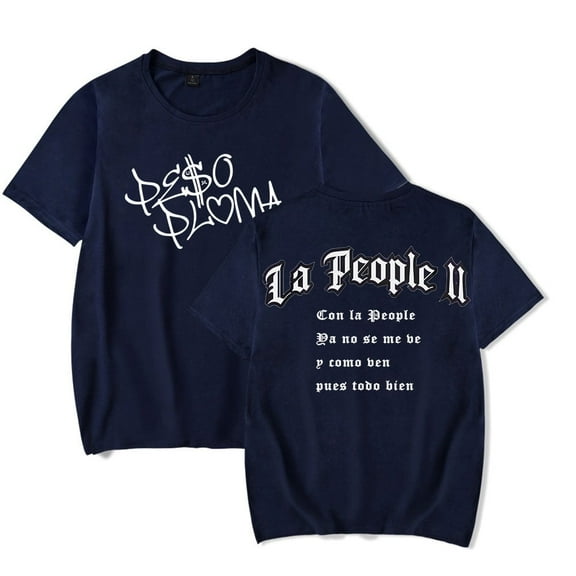 Peso Pluma La People II Merch T-shirt women's men's pure cotton short sleeved casual fashion T-shirt