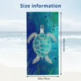thumbnail image 3 of PHYHOO Ocean Turtle Oversized Quick Dry Microfiber Beach Towel Sea Turtle Animals Lightweight Sand Free Towel Super Soft &amp; Absorbent for Travel Swimming Sports 30x60in, 3 of 8