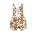thumbnail image 1 of GDREDA Girls' Jumpsuits & Rompers Shorts Romper Baby Girls' Summer Romper Cute Overalls With Design Soft & Breathable Outfit For & Toddlers White,2-3 Years, 1 of 2