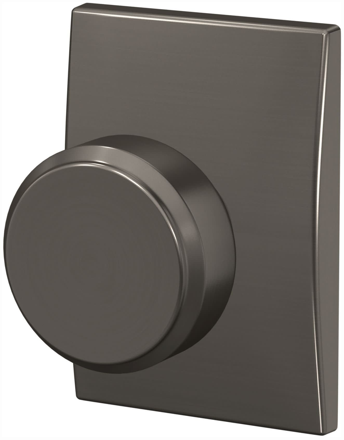 Schlage FC172BWE618CEN Custom Bowery Non-Turning Two-Sided Dummy Door Knob Set - Nickel