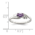 thumbnail image 3 of Sterling Silver Purple Oval CZ Ring, 3 of 6
