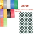 thumbnail image 2 of 100 Uds 21700 funda de envoltura de batería Tubo termorretráctil + 100 Uds anillos de papel de cebada tubo de cubierta de cinta de película de PVC de piel aislada retráctil, 2 of 5