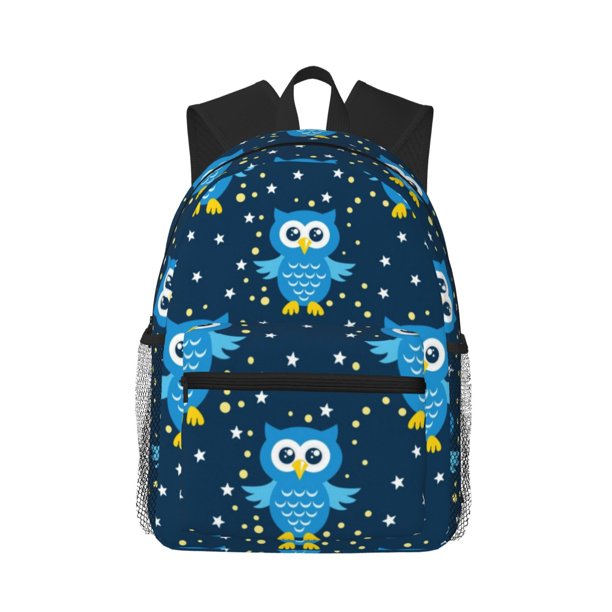 Easygdp Blue Owl Mochila Casual para Portátil, Mochila para Escuela, Viajes, Negocios
