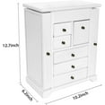 thumbnail image 7 of Jewelry Box for Women, 6 Layer Rustic Wooden Jewelry Boxes & Organizers with Mirror & Drawers for Rings Earrings Necklaces(White), 7 of 7