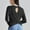 Black, variant on Olyvenn Lightweight Sheer Slub Long Sleeve Workout Shirts for Women, Breathable Open Back Gym Athletic Yoga Tops Black M