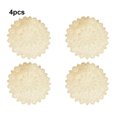 thumbnail image 3 of serony 4 Pièces Rond Sets de Table Paon Queue Motif PVC Pad Or Chaud Creux Tasse Table Décoration Tapis pour Noël Vacances Or, 3 of 6