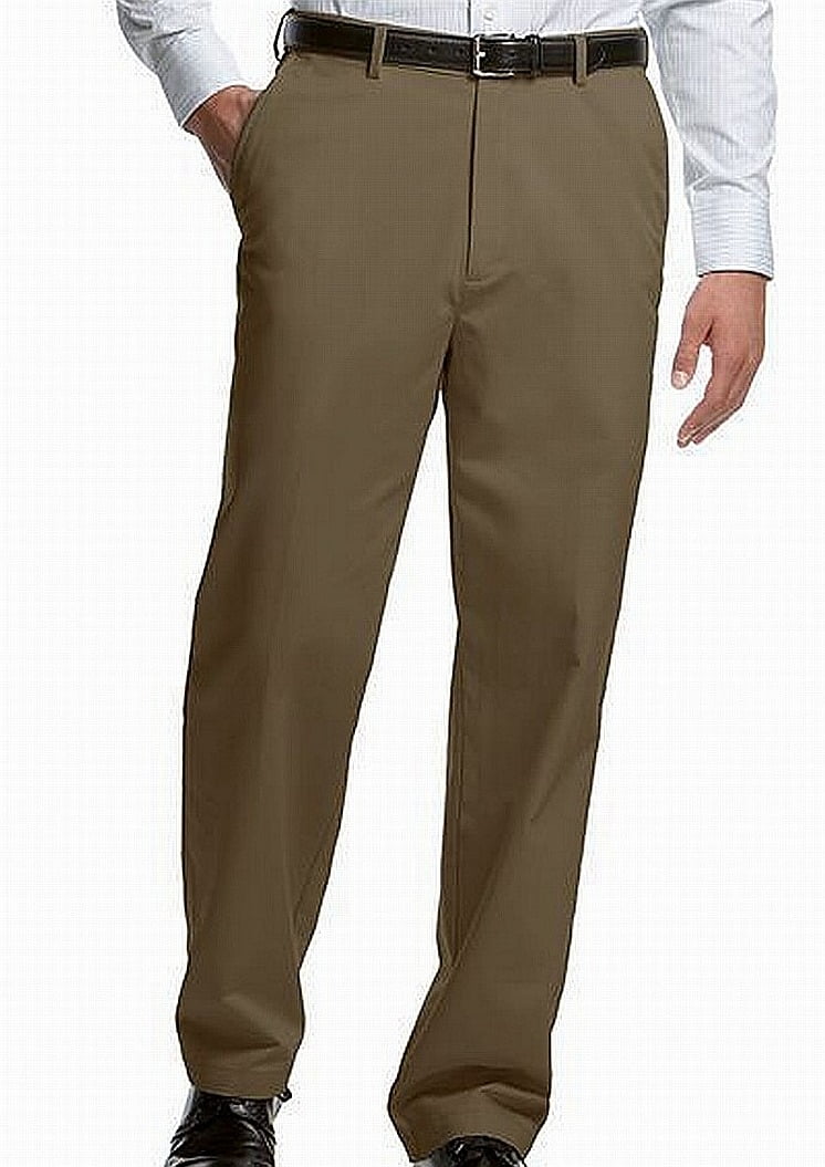 Haggar Taupe Mens 42x29 Classic Flat 