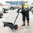 thumbnail image 3 of KOKEBREN 29in x 17in Heavy-Duty Snow Shovel with Wheels, Ergonomic Adjustable Handle & Angled Blade for Efficient Snow Removal on Driveways and Courtyards, 3 of 9