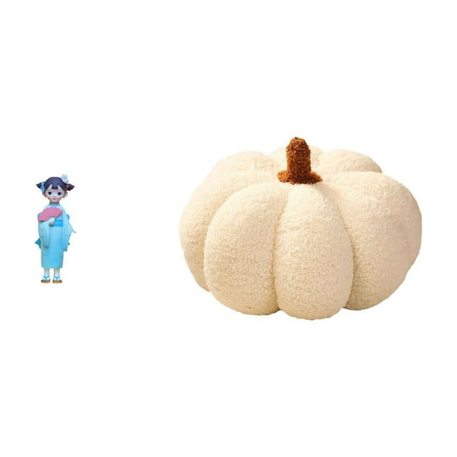 Muñeca Geisha Japonesa,Muñeca geisha con kimono japonés,adorno tradicional,Almohadas de calabaza de Halloween,Cojines de calabaza de Halloween,suaves,para decoración del hogar,Cojines