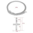 thumbnail image 6 of Charles Raymond Bling-ed Out Rapper Favorites - Ice'd Pendant with Gold Necklace and Fully Bling'd Out Luxurious Gold Watch Set - NW2021 (8976 SLV w/Cross), 6 of 7
