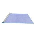 thumbnail image 2 of Ahgly Company Machine Washable Indoor Square Solid Blue Modern Area Rugs, 4' Square, 2 of 4