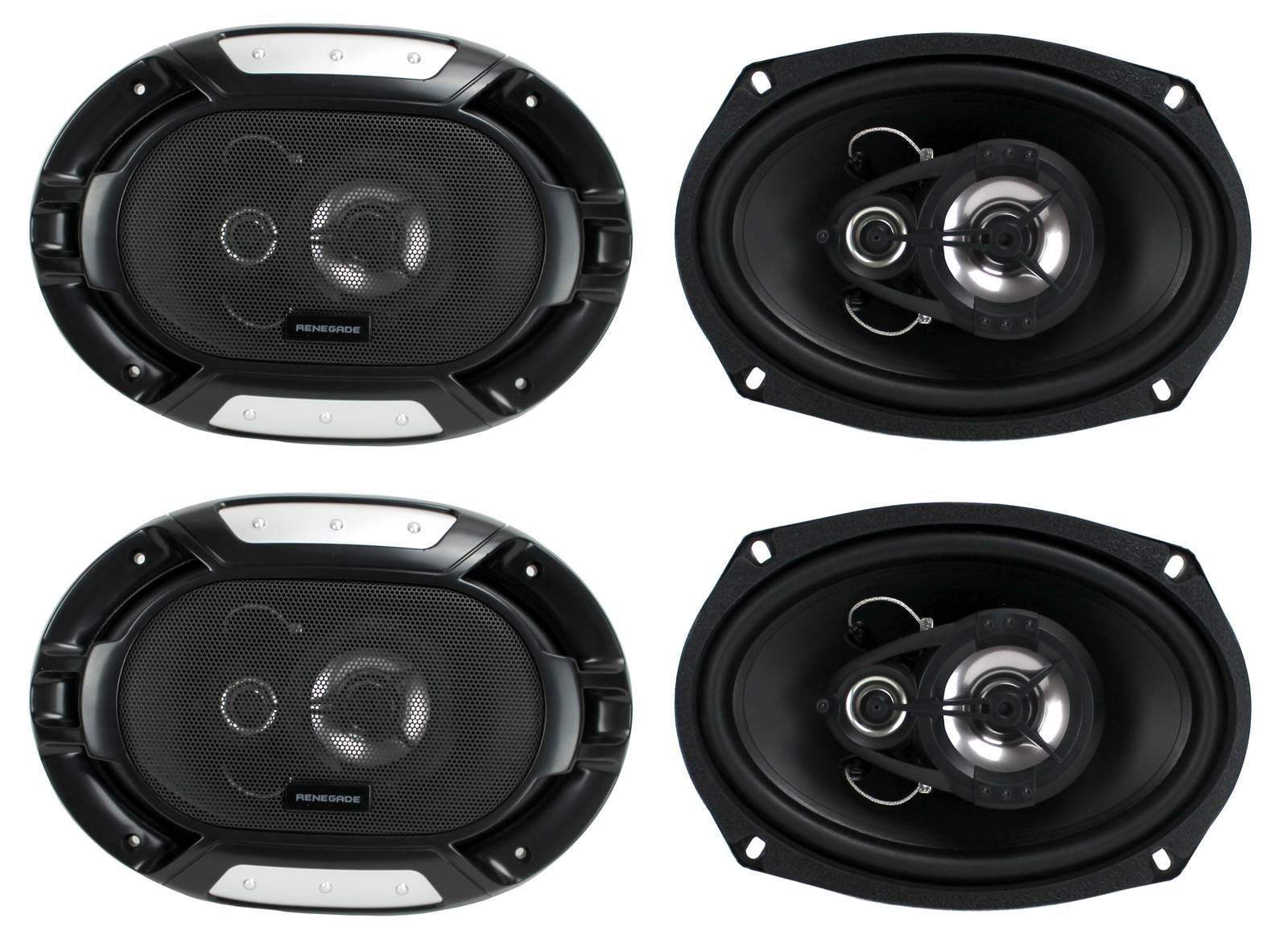 4 x BRAND NEW RENEGADE 6x9-INCH 6x9" 3-WAY CAR AUDIO COAXIAL SPEAKERS 