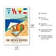 thumbnail image 2 of Go by Train to The French Riviera - Côte d'Azur France - French National Railways - Vintage Railroad Travel Poster by Jacques Dubois c.1958 - Master Art Print (Unframed) 12in x 18in, 2 of 4