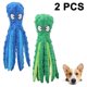 thumbnail image 1 of Dog Squeaky Toys Octopus - Juguetes de peluche para perros para la dentición de cachorros, paquete de 2, 1 of 5