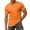 Orange, variant on NinXxx Men's Short Sleeve Pocket Crew Neck Casual Outdoor Tee Grey XXL