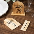 thumbnail image 5 of Efavormart 20 Pack Natural Rustic Wooden Arch 1-20 Table Numbers With Removable Base - 4.5" Tall, 5 of 5
