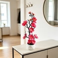 thumbnail image 4 of Potted Silk Fake Flowers Tabletop Decor, Small Artificial Plants Indoor with Adjustable Branches&Ceramic Pot for Tea Living Room Study Desk Home Decor, 4 of 6