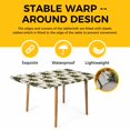 thumbnail image 4 of Date Palm Trees Table Cloths for 4 Foot Rectangle Tables, Retro Summer Tropical Trees Plants Beige Patio Waterproof Elastic Fitted Tablecloths, Washable Rectangular Table Cover for Camping, 4 of 8