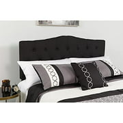BizChair Tufted Upholstered Full Size Headboard in Black Fabric
