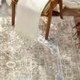 thumbnail image 4 of Small Rug Boho Area Rug Washable Beige Rugs for Bedroom Entryway Non Slip Throw Carpet for Bathroom Door Mat Shower Room Entrance Girls Soft Light Gray Floral Home Decor 2''x3'', 4 of 6