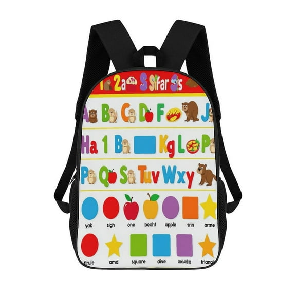 ABC Eduional-1 Backpack Durable adolescent Laptop Canvas BagsBusiness Daypack for Men Women