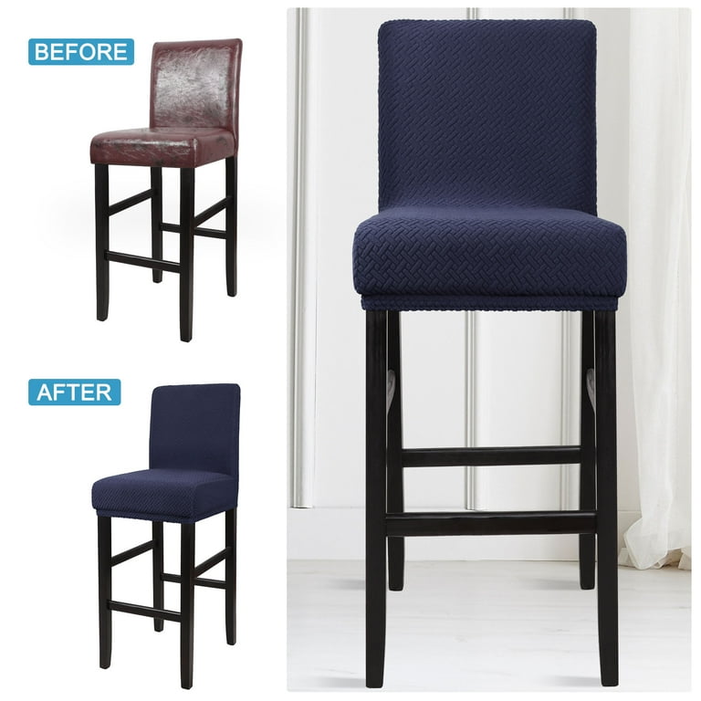 Unique Bargains Bar Stool Covers for Bar Counter Short Back Chair