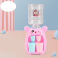 thumbnail image 3 of 1 pieza de juguete de simulación de cocina rosa para niños, juego de rol para niños, mini dispensador de agua de dos cabezales, 3 of 5