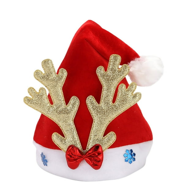 Adult Reindeer Christmas Hat Holiday Party Accessory Costume For Men And Women