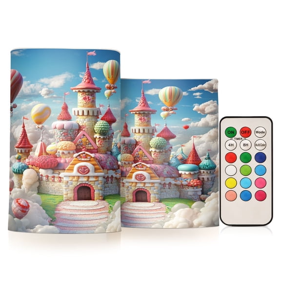 BZSMCE Flameless Candles LED Lights Candy Castle Creativity Battery Candles