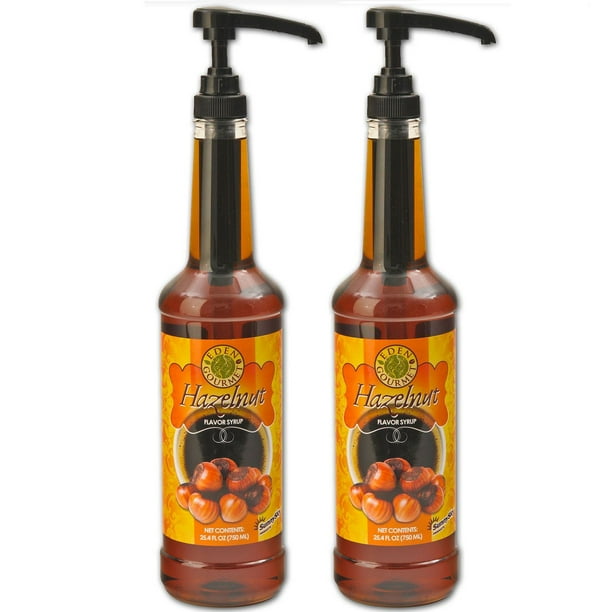 Hazelnut Coffee Syrup 750 ml Bottle with Pump Included 2 Pack Pack of 2